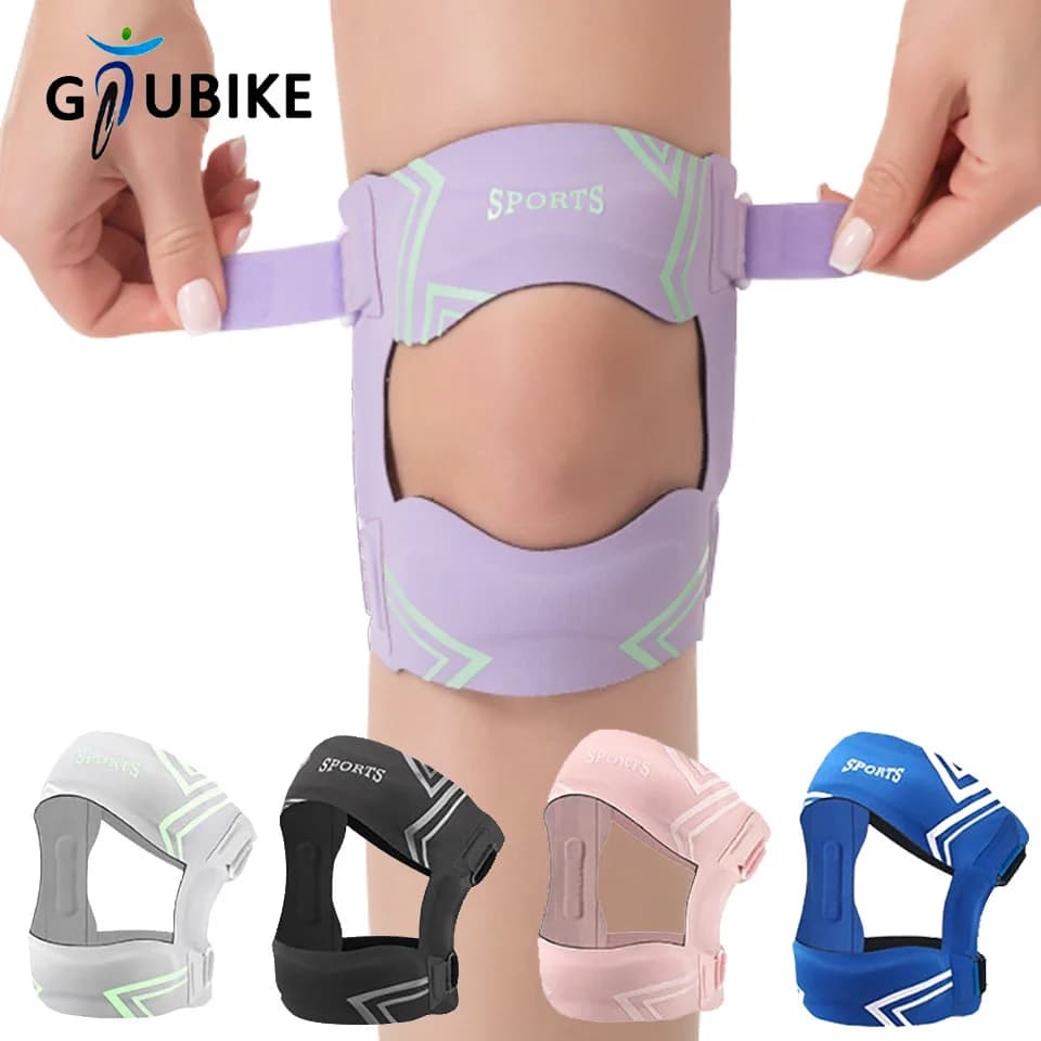 GTUBIKE 1 genouillère rotule avec stabilisateurs latéraux pour hommes et femmes, sangle de soutien du tendon rotulien réglable pour la douleur au