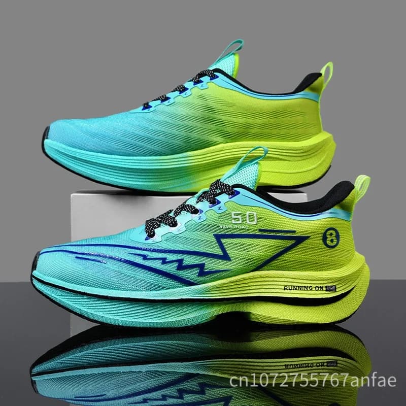 Chaussures de course légères en carbone pour hommes et femmes, Ultra coussin, respirantes, Support d'absorption des chocs, chaussures de Sport