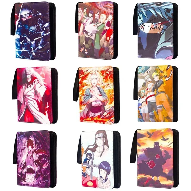 Naruto Uzumaki Anime Card Album Ple, Zipper Binder, Game Card Collection, Kids Toys Gifts, 400 PCs, 900PCs