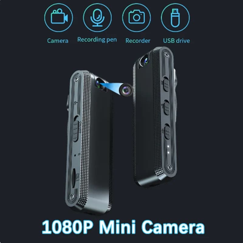 Mini caméra 64G enregistreur Lavalier sans fil Mini caméra avec enregistreur de détection de mouvement caméra de Surveillance pour conférence MP3