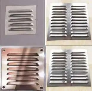 Grille de ventilation en aluminium, sous-toit, persiennes, acier inoxydable 304, cuivre, pluie