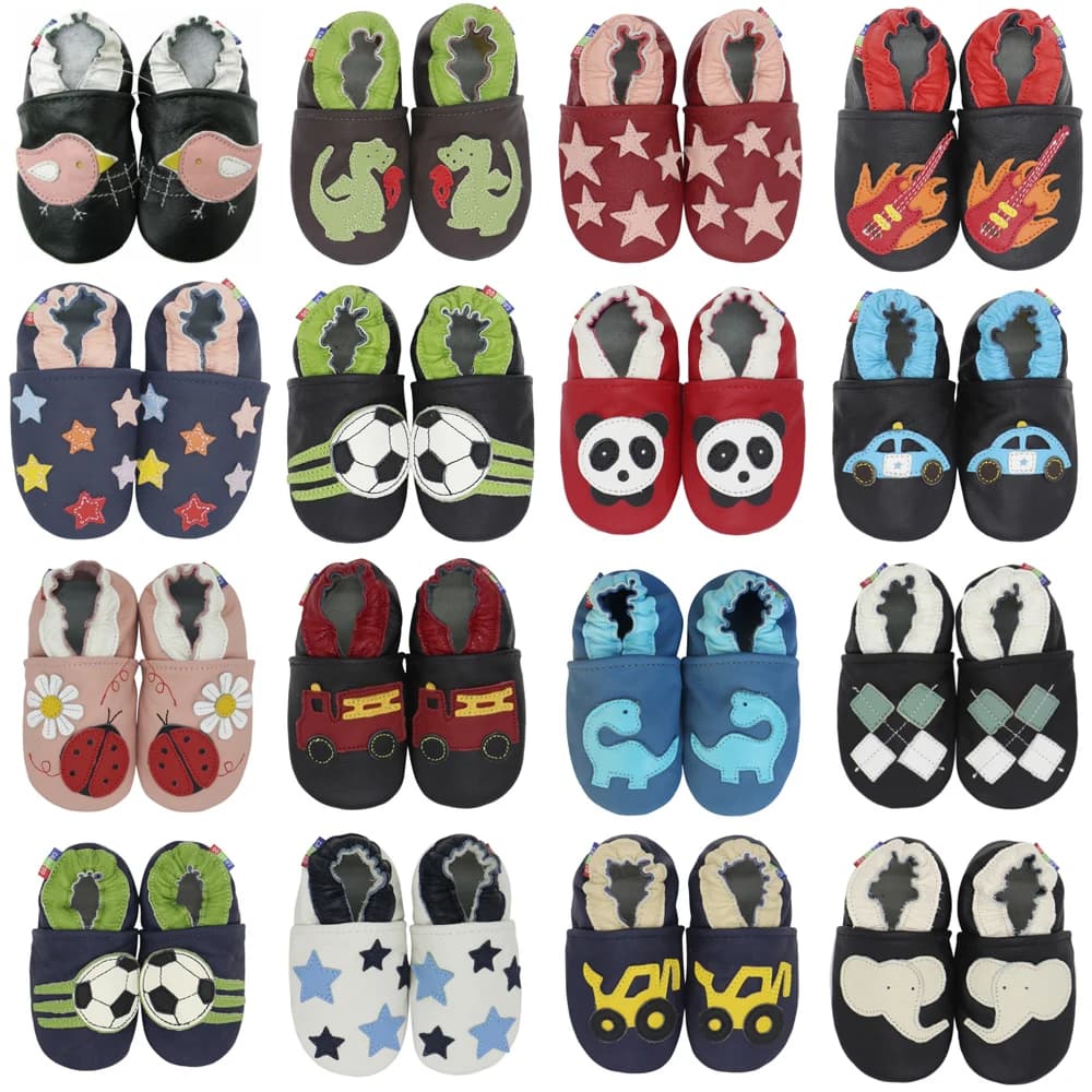 002Carozoo chaussures de bébé en cuir de vache beaux Styles bébé garçons filles premier marcheur chaussures semelle souple en cuir bébé
