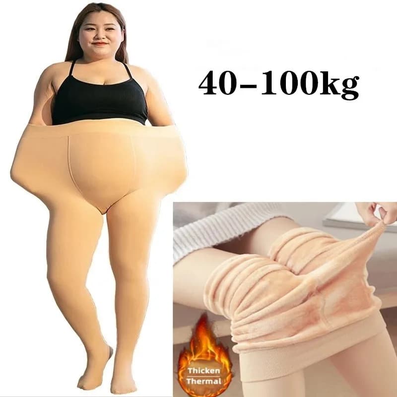 S-M L-XL média Extra Large Taille Bas Femmes Plus Velours Optique Gros Collants AugWhiteSexy Hiver Pied Femme Collants Neige Cadeau