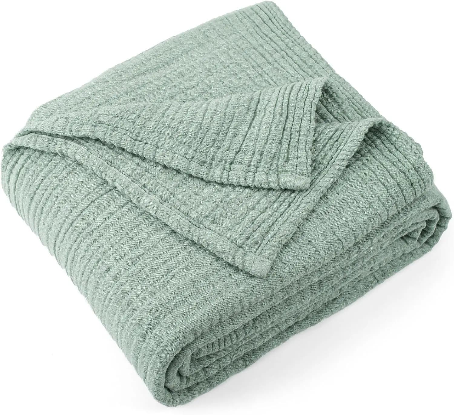 Couverture d'emmaillotage pliable en mousseline de coton 100%, 6 couches, respirante, pour bébé, pour lit, canapé, couverture de voyage