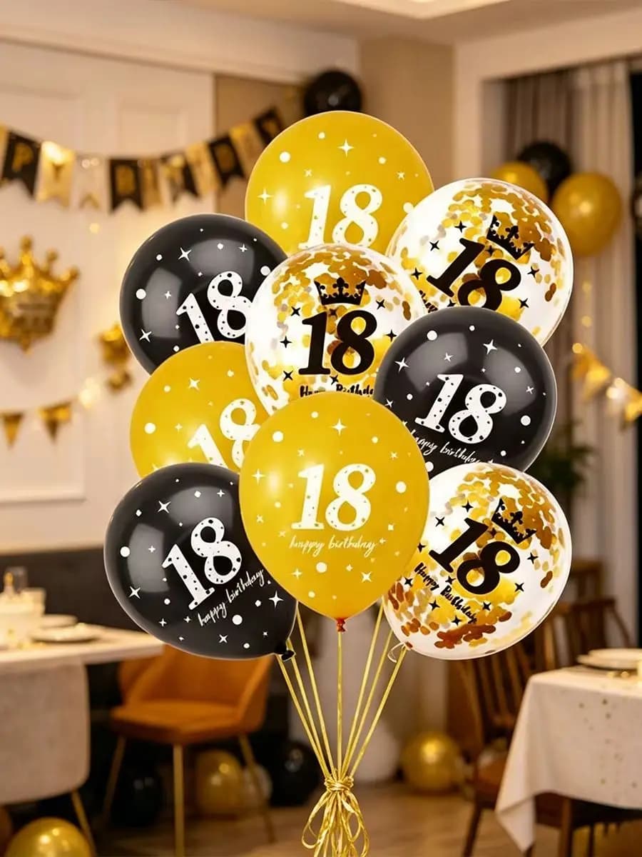 Ballons d'anniversaire 18/20/30, décorations de fête d'anniversaire, ballons d'anniversaire pour adultes, ballons en latex numérotés mixtes pour
