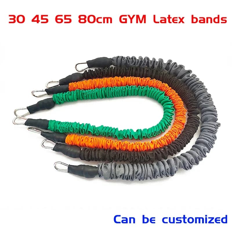 30 42 65 80cm épaissir Latex gymnastique caoutchouc tirer corde bande de résistance Fitness entraînement formateur Taekwondo coup de pied