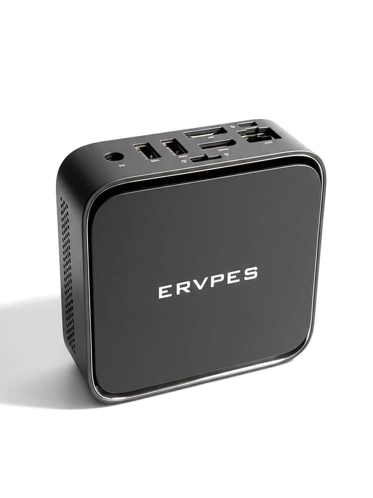 Mini PC ERVPES E1, AMD Ryzen 3 3250C, 8 Go DDR4, 256 Go SSD, Windows 11 Pro, Wifi double bande, BT5.2, ordinateur de bureau mini