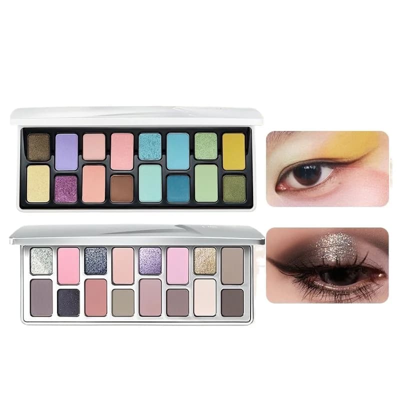Chèeryep maquillage fard à paupières Palette 16 couleurs neutre ombre à paupières plaque maquillage terre couleur mat paillettes végétalien,