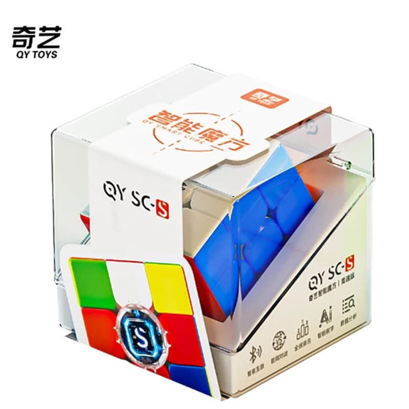 Qiyi-Cube Magique Magnétique Intelligent de Vitesse Sans Autocollant, Jouet Professionnel, Puzzle, 3x3