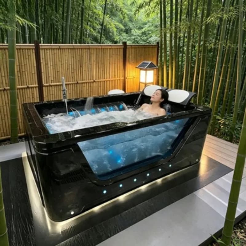 Bain à remous extérieur de haute qualité pour 6 personnes, spa de massage, baignoire en acrylique, jacuzzi avec 67 jets et système homologué CE