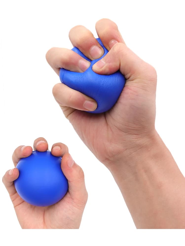 Balle de massage anti-stress, 2 tailles de balles en mousse ferme pour la thérapie et la rééducation des mains (5 cm et 7 cm) - Exerciceur de main