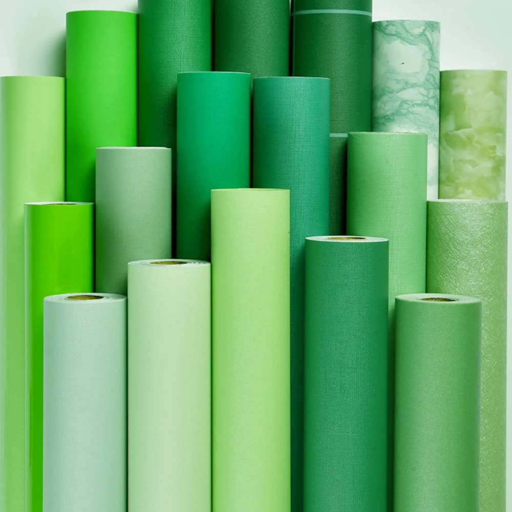 Papier peint auto-adhésif couleur unie série verte, autocollant de décoration imperméable pour chambre à coucher, salon, bureau, garde-robe,
