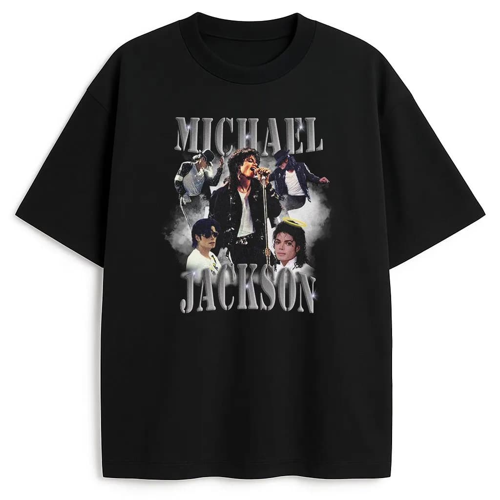 T-shirt rétro Michael Jackson pour hommes et femmes, vêtements d'été en coton Y2K, mode décontractée, col rond, manches courtes, Streetwear