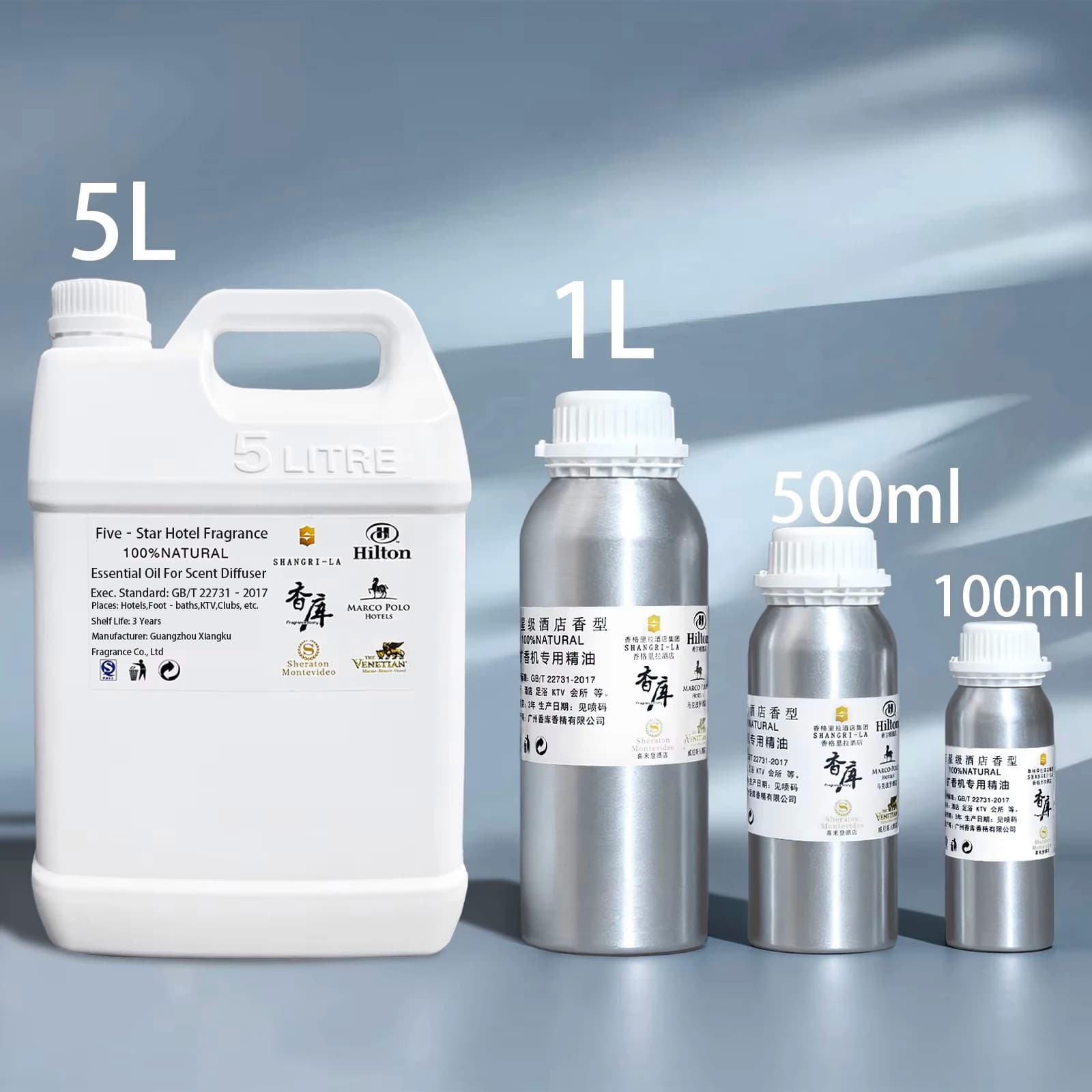 Recharge d'huile d'aromathérapie de grande capacité de 1000ml, parfum de qualité hôtelière pour diffuseur d'encens sans feu à base d'huile