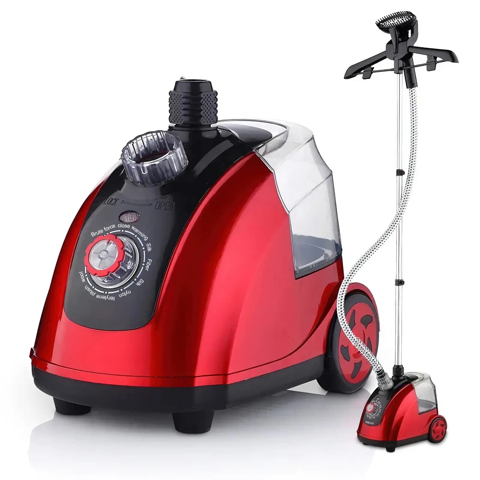 Défroisseur vapeur professionnel pour vêtements 1800W, buse à 6 trous pour vapeur forte, réservoir d'eau Visible de 1,8 l, Triple Protection de