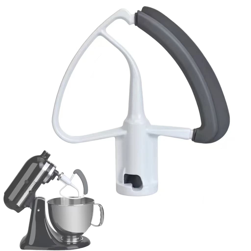 Batteur à bords flexibles pour batteur sur socle inclinable KitchenAid 4,5-5 QT, avec bords en silicone flexibles, grattoir pour bol