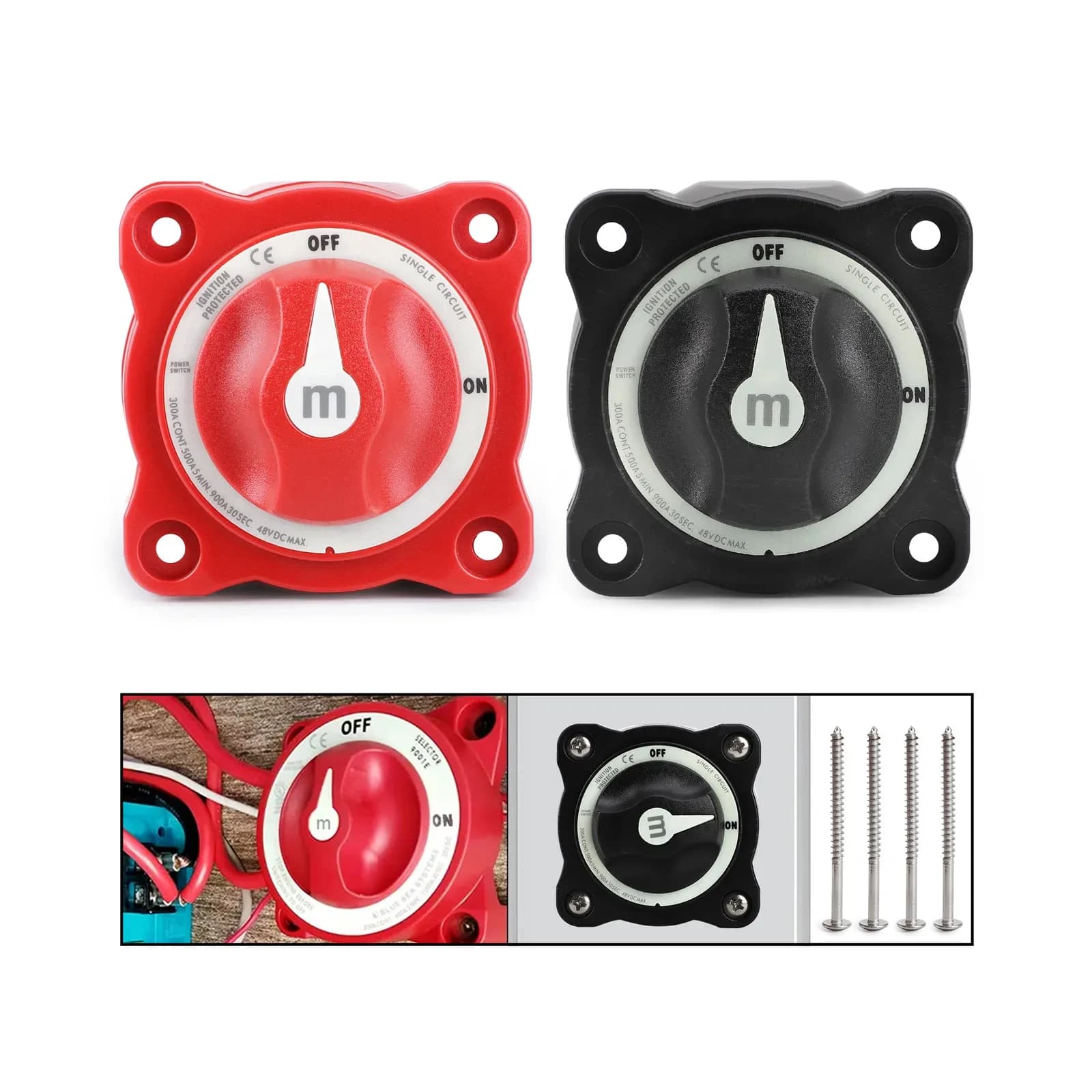 Isolateur de sélection de batterie à circuit unique pour voiture, automobile, automobile, bateau marin, déconnexion, interrupteur à distance,