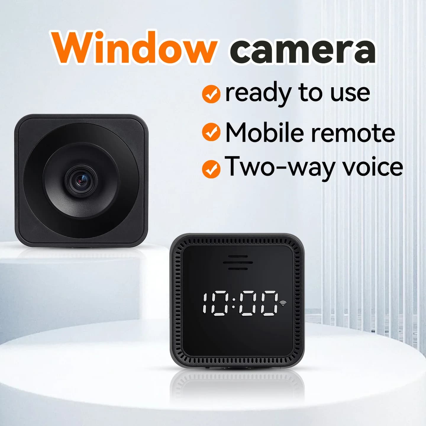 Caméra de fenêtre Tuya 5MP WiFi 5G pour intérieur, vision nocturne couleur, détection de mouvement, enregistrement 24/7, surveillance de vitres