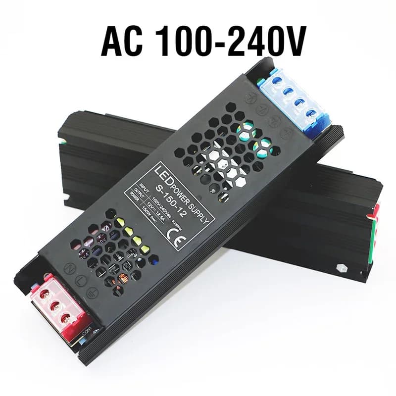Alimentation électrique à tension constante 48W 60W 100W 150W 200W 300W 400W, driver mince pour bandes LED, transformateurs d'éclairage DC 12V /