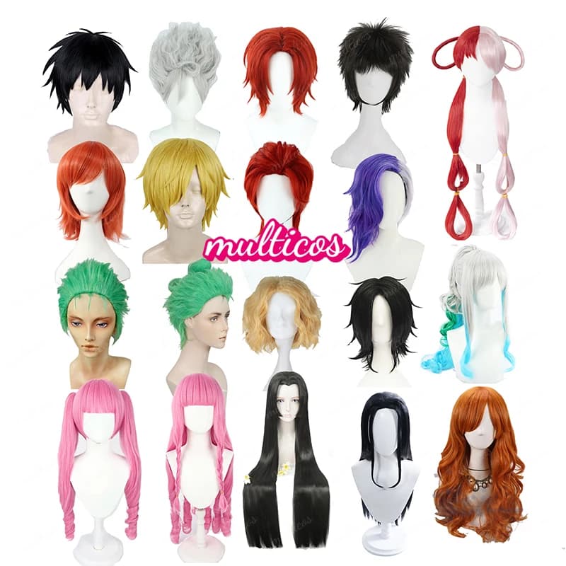 Perruques Anime Monkey D. Luffy Intérieur a Uta CHRISCato Nami Sanji Boa Hancock Ulti Perona Portgas D. ZanRoronoa Zoro Cosplay Perruque, Perruque