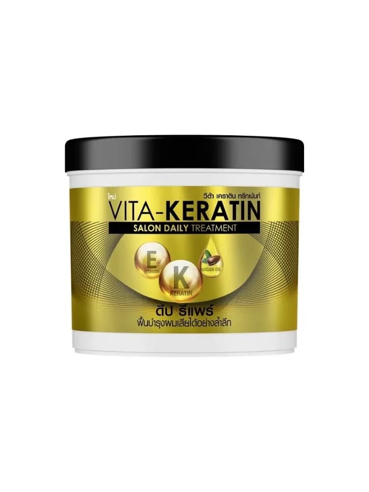 Traitement capillaire thaïlandais Vita, après-shampoing et masque à la kératine 250 ml, restaure les cheveux abîmés, formule nourrissante