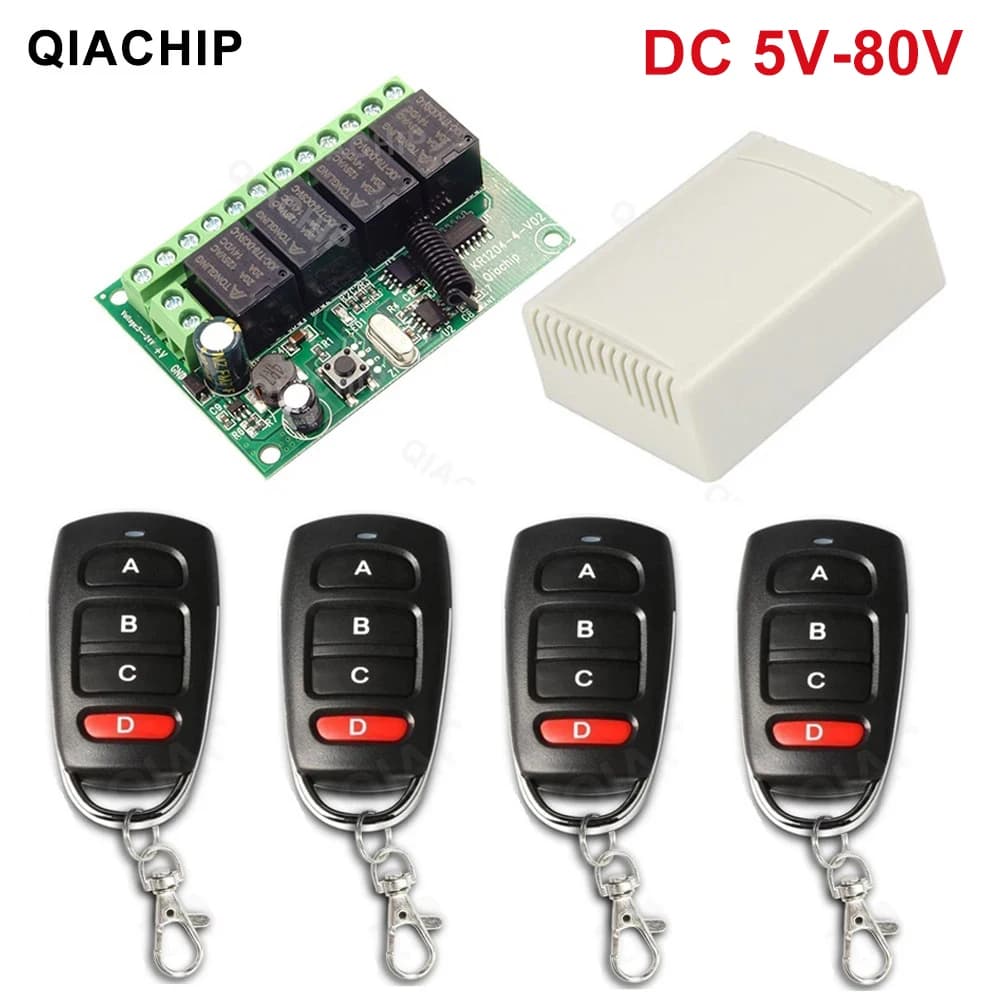 QI156-Commutateur de télécommande sans fil pour moteur à courant continu, récepteur technique, citations, 433.92MHz, DC 5V, 12V, 24V, 48V, 10A,