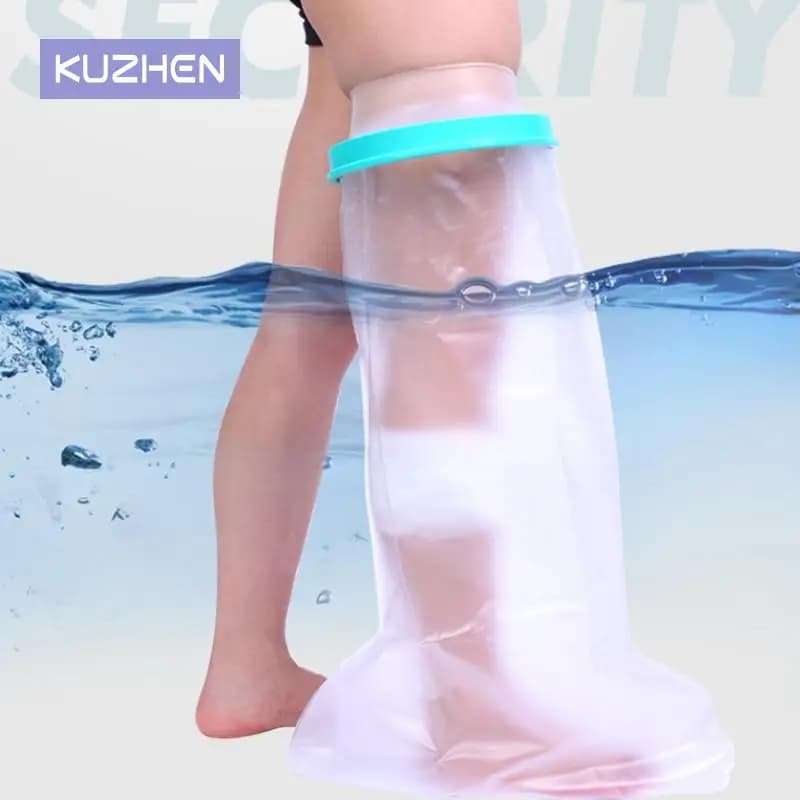 Juste de douche bleue étanche pour adulte, bandage coulé scellé, protecteur de fracture de plaie, jambe, pied, bras, bain de l'hypothèse, manchon