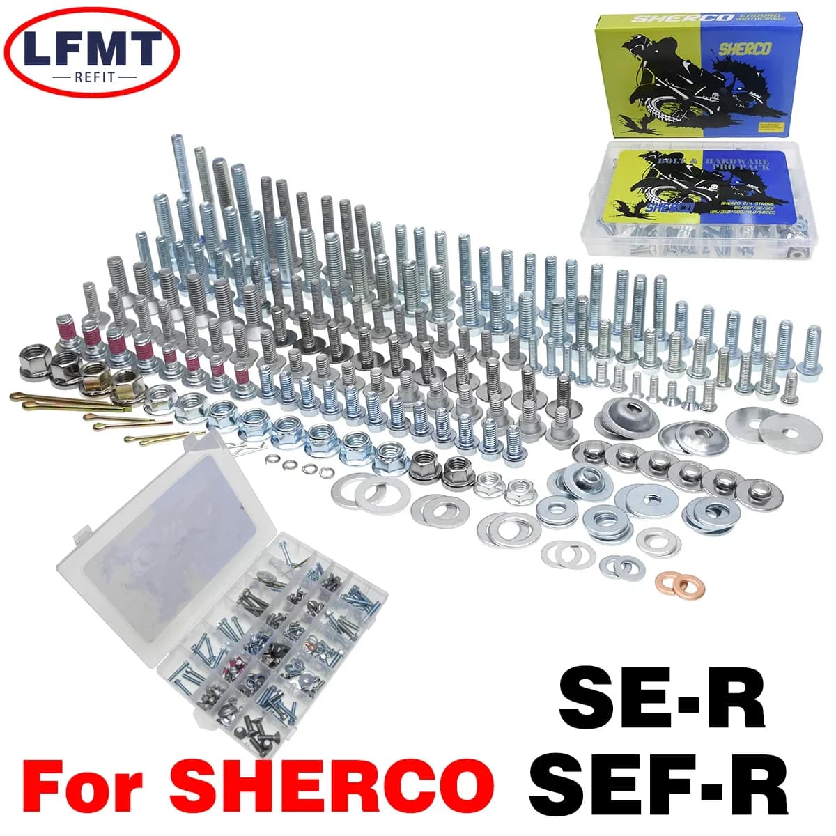 Kit complet d'outils de réparation et de remplacement de vis et boulons pour moto, compatible avec SHERCO SER SEFR SE SEF Factory 125 250 300 450