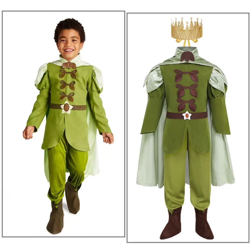 Costume de Prince Grenouille pour Garçon Vêtements de Fleurs Cosplay de Carnaval ixd'Halloween Tiana Naveen