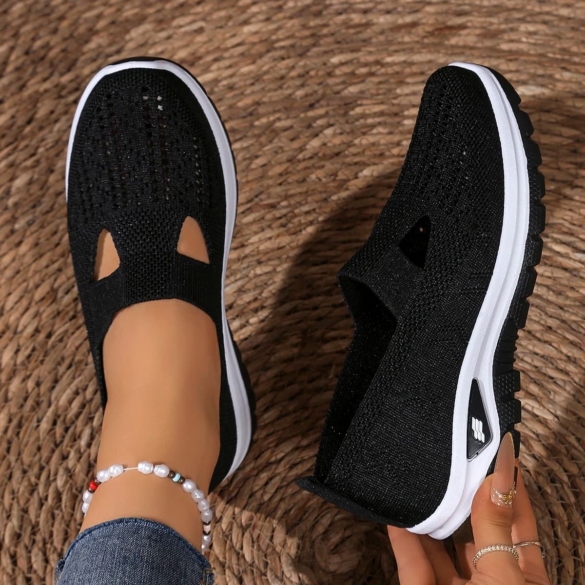 Chaussures de sport décontractées pour femmes avec maille respirante, tendance et polyvalentes, semelles souples, confortables et décontractées