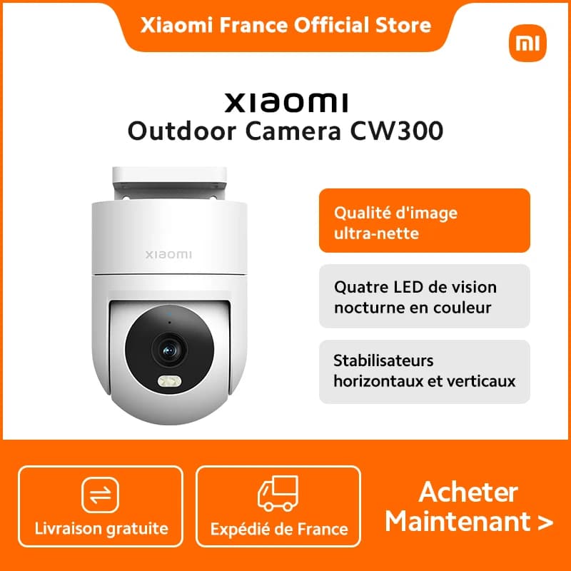 [Officiel] Xiaomi Outdoor Camera CW300 | Qualité d'image ultra-nette, Quatre LED de vision nocturne en couleur