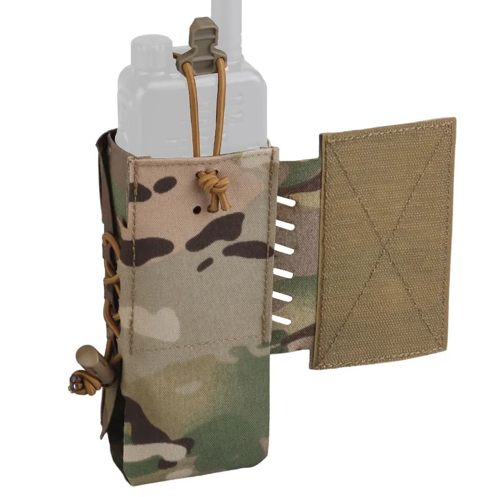 Pochette pour Radio, 2 pièces, cordon de choc, plate-forme de poitrine, sac latéral suspendu, extension du stockage de talkie-walkie pour
