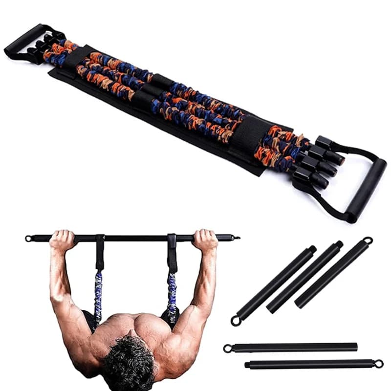 Ensemble de bandes de presse de banc réglables, barre de Fitness, bande de résistance Push Up, exercice de poitrine, corde élastique, extenseur de