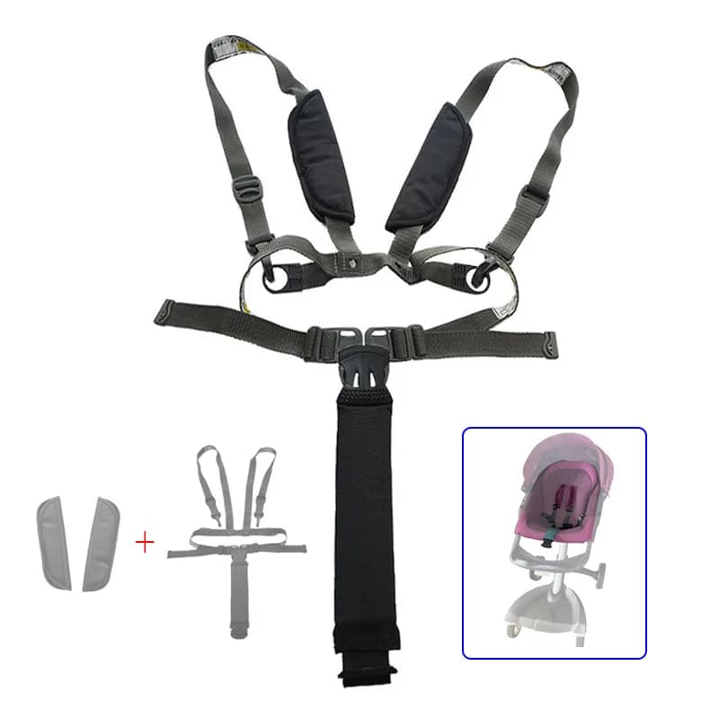 Harnais pour bébé Stokke Xplory V2/V3/4/5/6 Dsland poussette 5 Points ceinture de sécurité Buggy fixation sangle de sécurité remplacer les