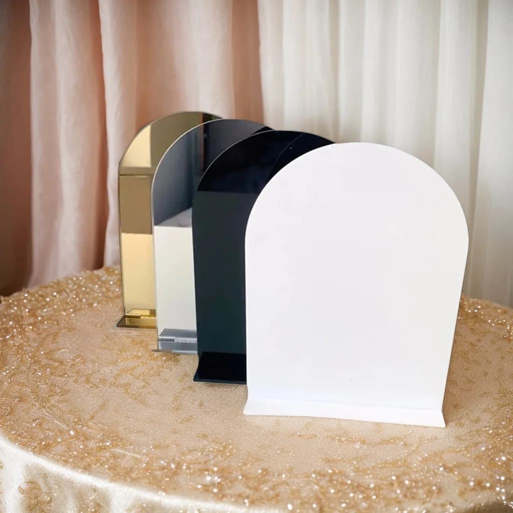 Arche en acrylique DIY vierge, blanche, dorée, avec support, pour enseignes de mariage, compatible Cricut, enseignes transparentes