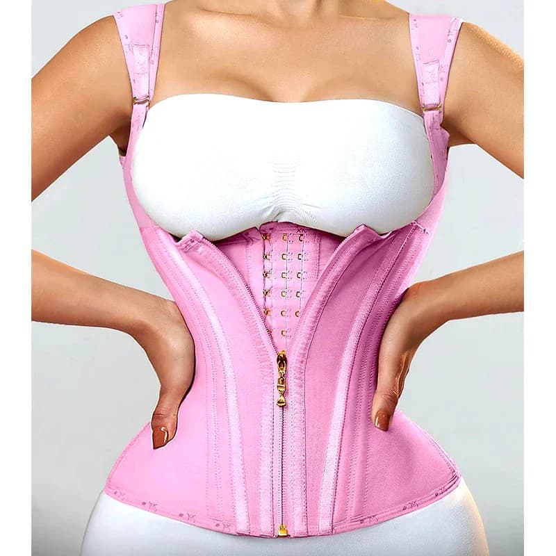 Fajas Colombianas ceintures Double Compression gilet haut taille formateur Corset avec fermeture éclair crochet ventre plat minceur corps Shaper