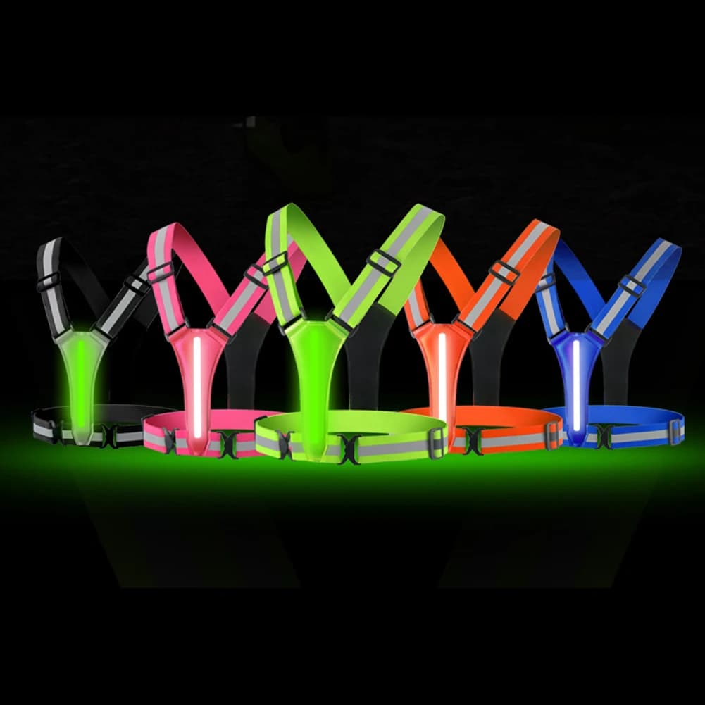 Lumières LED rechargeables pour le travail de nuit, glaçage de sécurité, coulée d'iode, course de nuit réglable, vêtements d'équitation pour
