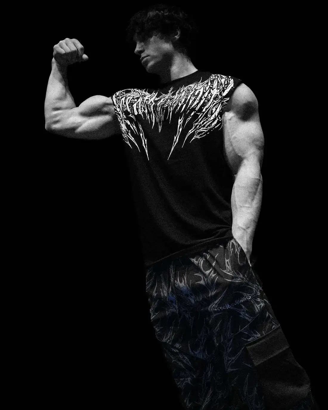 Breathedivinity - Marque de mode de rue américaine - T-shirt de sport et de fitness pour hommes en pur coton