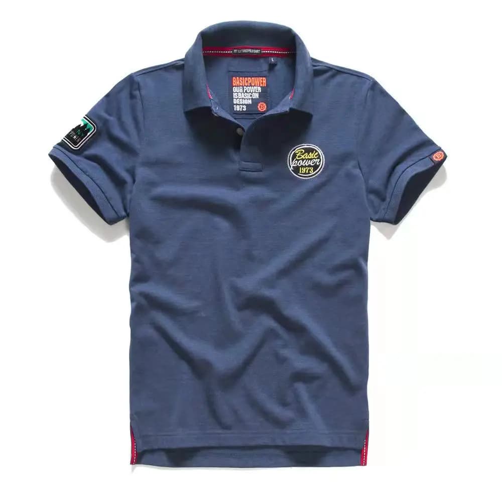 Été hommes Polo homom chemises chemises en coton à manches courtes lettre brodé emblème chemise Simple pour hommes vêtements de golf t-shirts