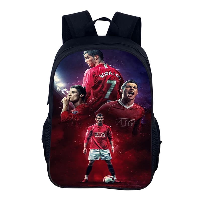 Nouveau CR-7 sac à dos sac d'école 40 cm/15.7 pouces sac à dos éclair sac à dos Ronaldo livre sacs pour garçons filles meilleur cadeau