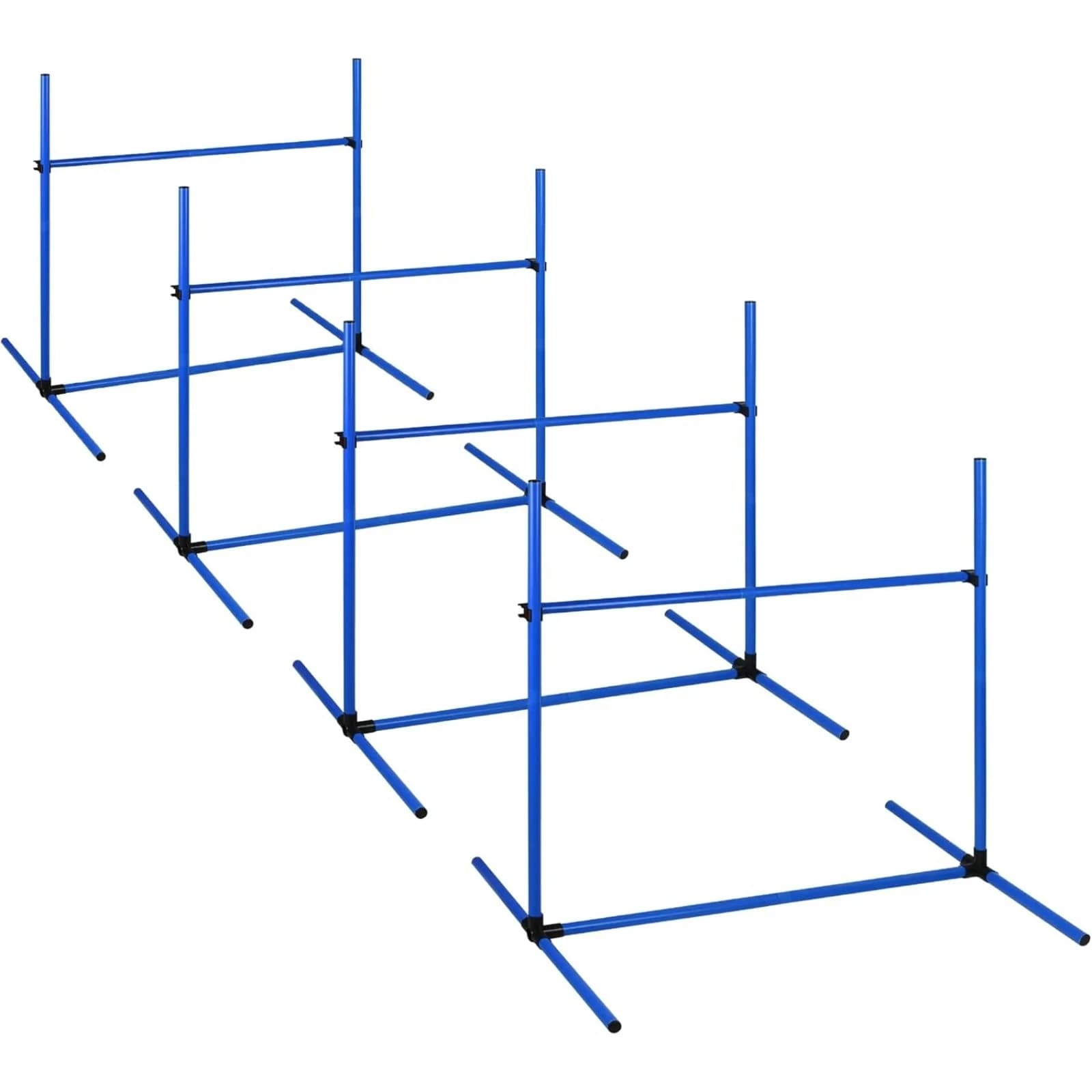 Ensemble d'entraînement d'agilité pour chien 4 pièces, équipement de parcours d'obstacles réglable en hauteur, ensemble de sauts d'agilité pour