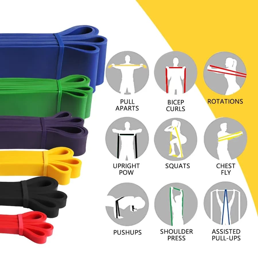 Bande de résistance en Latex robuste, bande élastique d'exercice pour la force sportive, bande d'assistance de traction, équipement de Fitness