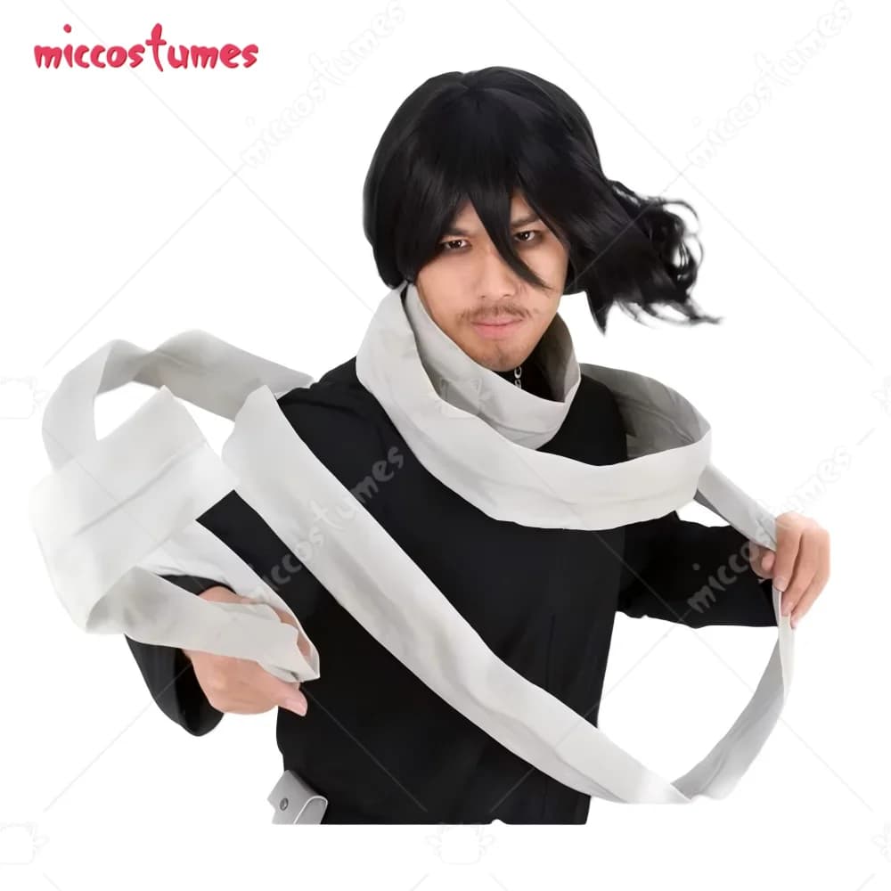 Écharpe de cosplay unisexe grise Miccostumes avec fil intégré pour maintenir la forme