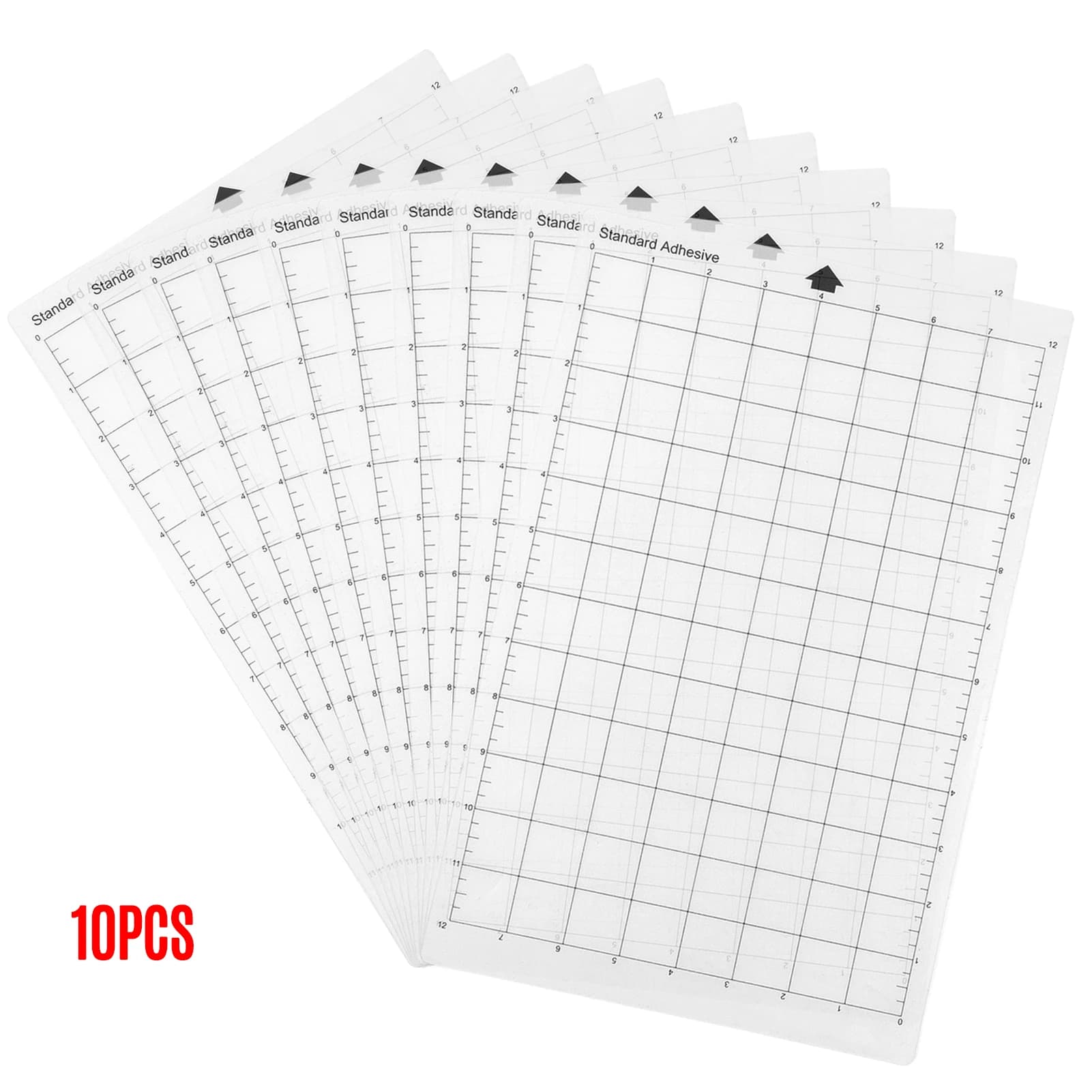 Polymères de coupe adhésifs transparents, Cricut, grille de mesure, adaptés à la silhouette, Cameo, Cricut Explore, traceur