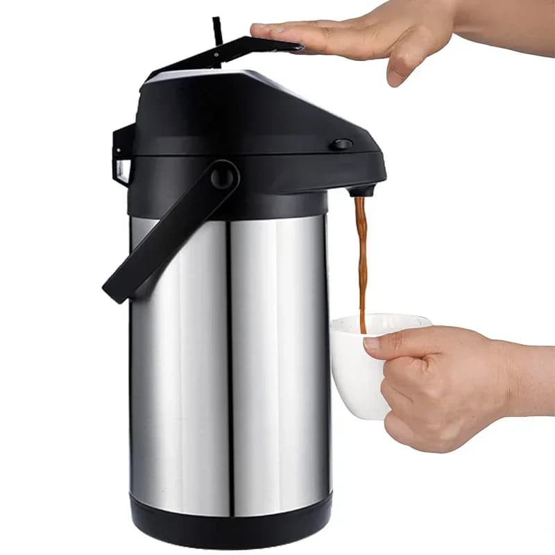 Distributeur de boissons chaudes et froides Airpot, distributeur de café, urne thermos en acier inoxydable