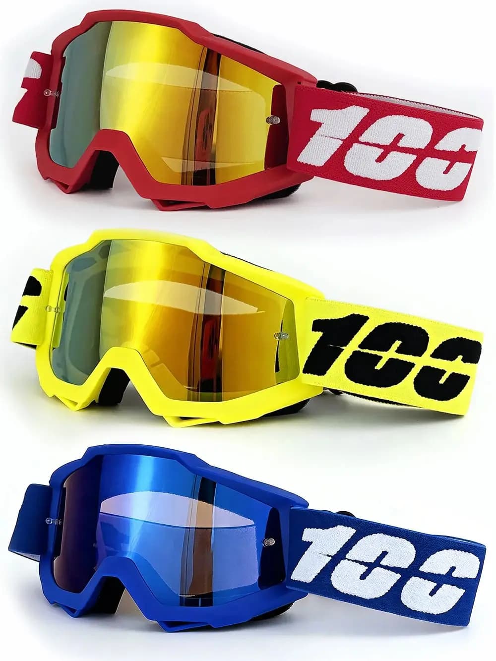 Lunettes de moto 100 MX, lunettes de motocross, lunettes de soleil tout-terrain pour homme, masque MTB ATV, protection coupe-vent, cyclisme, course