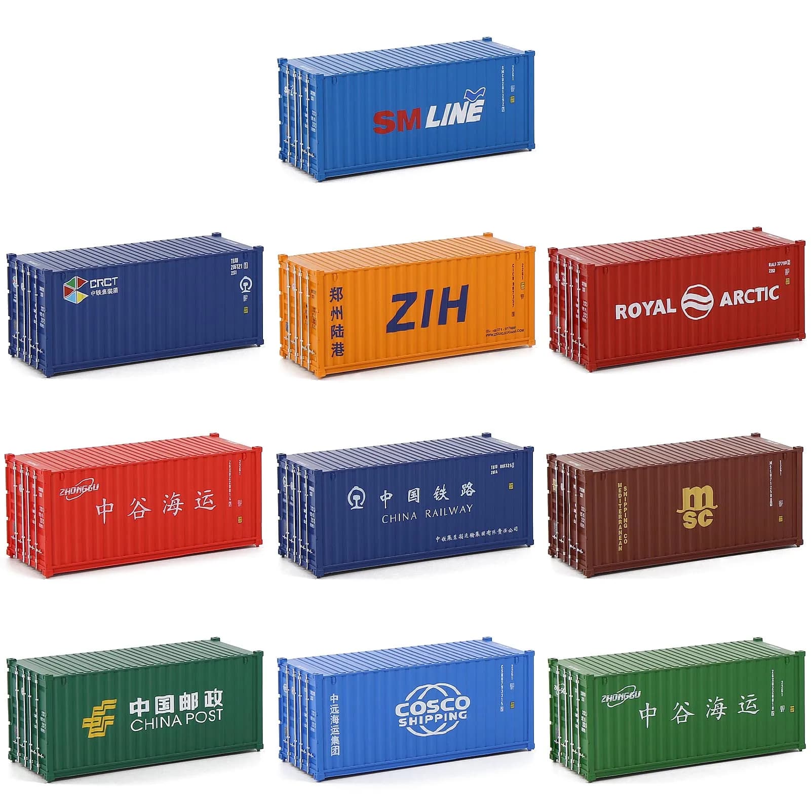 Evemodel HO Scale 1:87 Conteneur d'expédition de 20 pieds Boîte de chargement de 20' C8726 (paquet de 1)