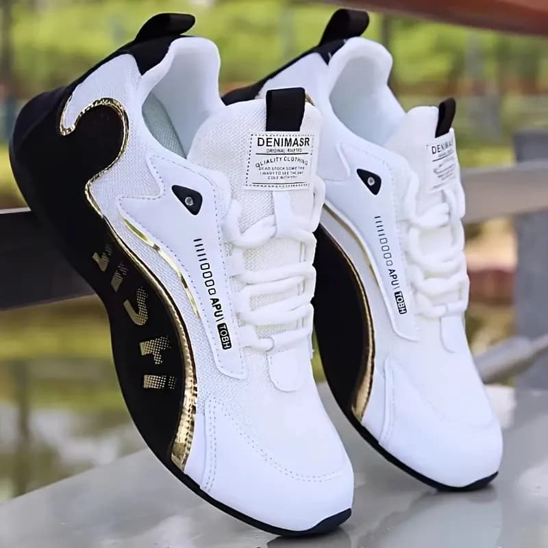 Respirable |   Léger] Respirant |   Chaussures d'entraînement légères pour hommes avec augmentation de la taille, 1 paire |   Lacets,