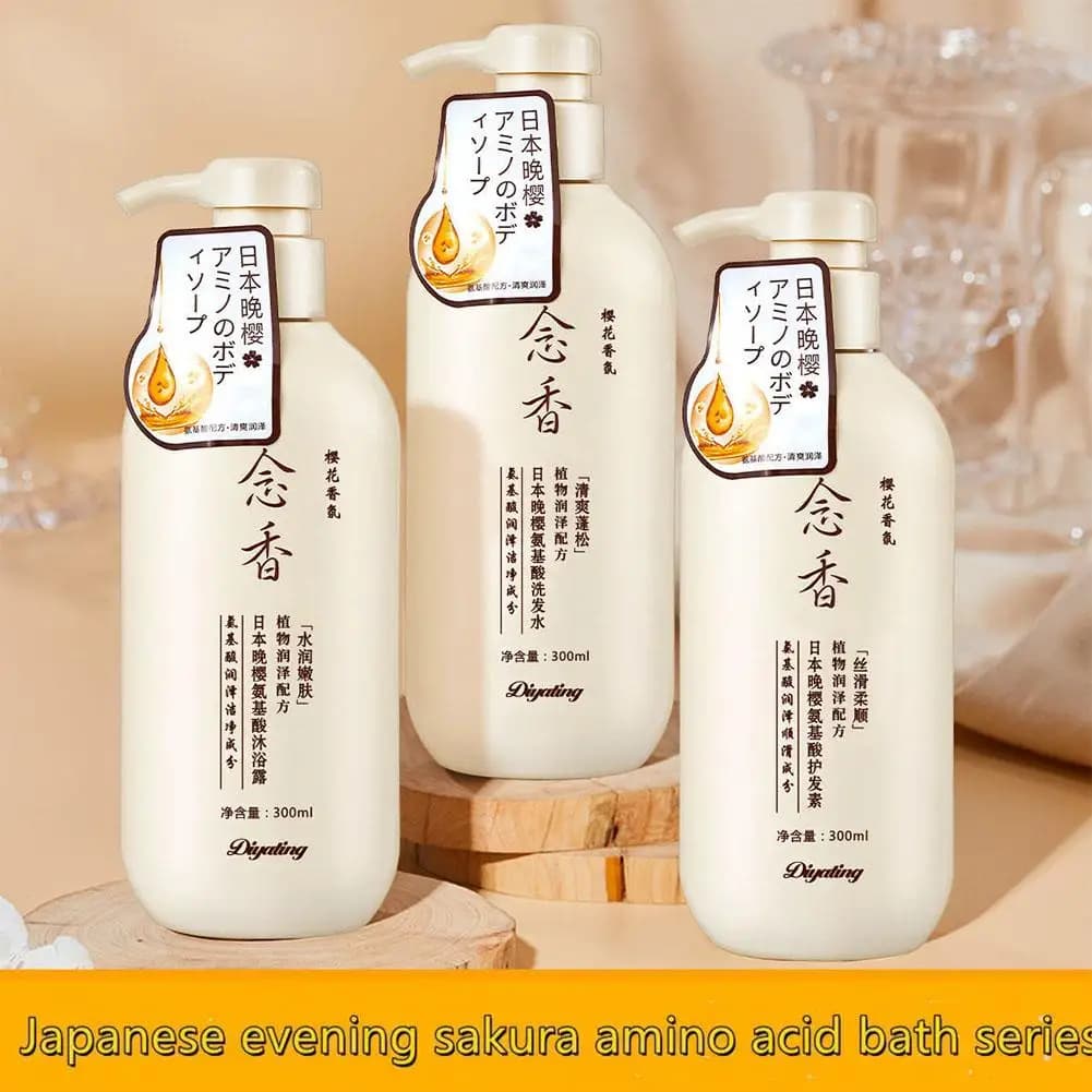 Shampoing parfumé aux acides aminés japonais, après-shampooing pour le corps, Lotion de bain, soins pour la peau, produit de soins capillaires