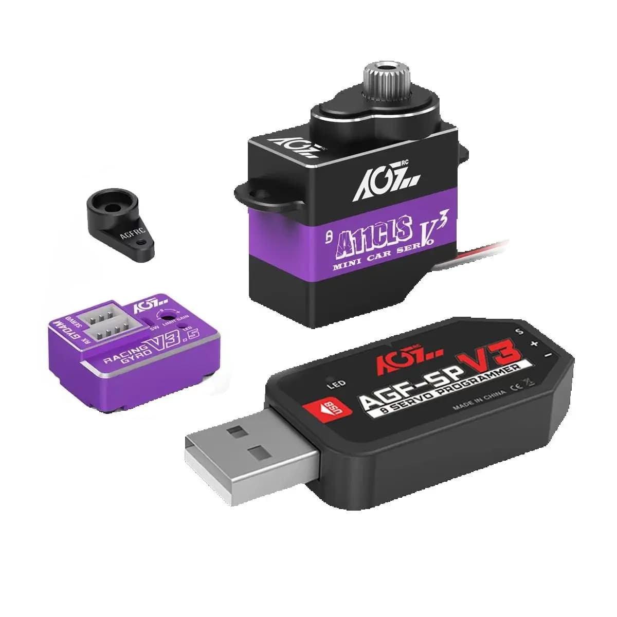AGFRC-A11CLS V3 Racing Drift Kit pouvez-vous ro Programmable Servo, Super Speed 1.4KG Micro Servo, 1/28 1/24 1/18 RC Mini Z D Q Cars